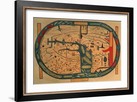 Beatus Mappamundi, 8th Century-null-Framed Giclee Print