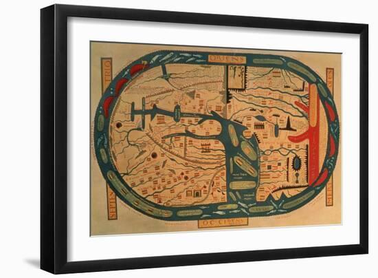 Beatus Mappamundi, 8th Century-null-Framed Giclee Print