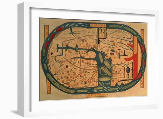 Beatus Mappamundi, 8th Century-null-Framed Giclee Print