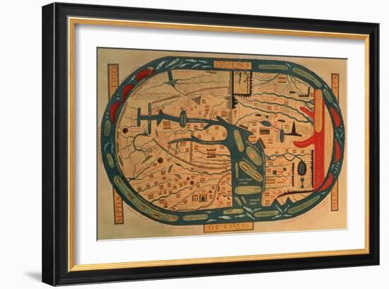 Beatus Mappamundi, 8th Century-null-Framed Giclee Print