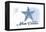 Beaufort, North Carolina - Starfish - Blue - Coastal Icon-Lantern Press-Framed Stretched Canvas