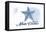 Beaufort, North Carolina - Starfish - Blue - Coastal Icon-Lantern Press-Framed Stretched Canvas