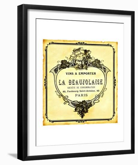 Beaujolaise Wine Label-null-Framed Giclee Print