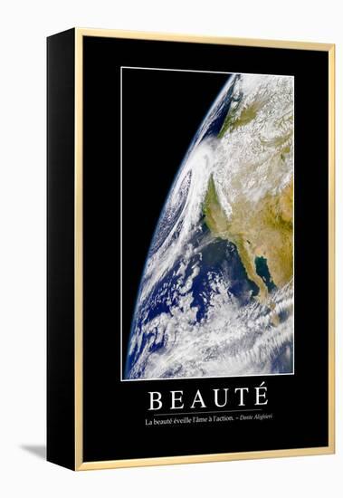 Beauté: Citation Et Affiche D'Inspiration Et Motivation-null-Framed Premier Image Canvas