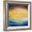 Beautiful Abstract Textured Background of Evening Sunset Sky over the Ocean-Acik-Framed Art Print