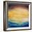 Beautiful Abstract Textured Background of Evening Sunset Sky over the Ocean-Acik-Framed Art Print