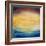 Beautiful Abstract Textured Background of Evening Sunset Sky over the Ocean-Acik-Framed Art Print