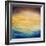 Beautiful Abstract Textured Background of Evening Sunset Sky over the Ocean-Acik-Framed Art Print