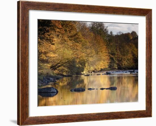 Beautiful Autumn Colours Reflecting in the River Creuse, a Favourite Area of the River of the Artis-Julian Elliott-Framed Photographic Print