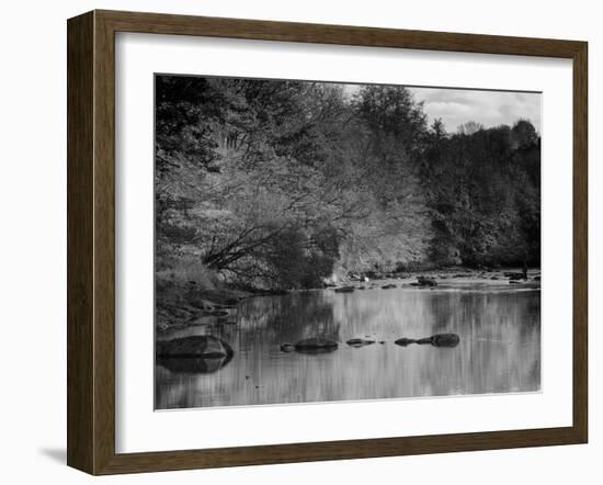 Beautiful Autumn Colours Reflecting in the River Creuse, a Favourite Area of the River of the Artis-Julian Elliott-Framed Photographic Print