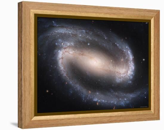 Beautiful Barred Spiral Galaxy NGC 1300, Hubble Space Telescope-Stocktrek Images-Framed Premier Image Canvas