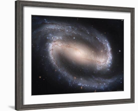 Beautiful Barred Spiral Galaxy NGC 1300, Hubble Space Telescope-Stocktrek Images-Framed Photographic Print