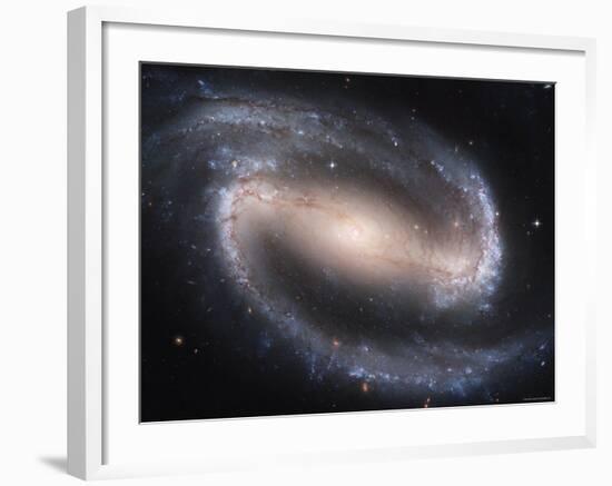 Beautiful Barred Spiral Galaxy NGC 1300, Hubble Space Telescope-Stocktrek Images-Framed Photographic Print