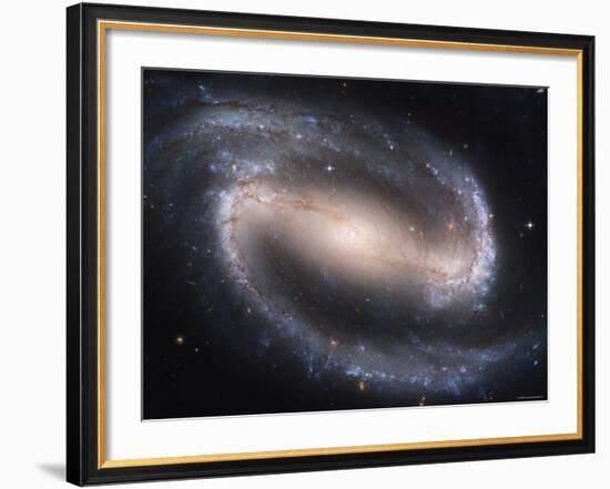 Beautiful Barred Spiral Galaxy NGC 1300, Hubble Space Telescope-Stocktrek Images-Framed Photographic Print