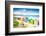 Beautiful Bathing Houses on White Sandy Beach at Brighton Beach in Melbourne, Australia.-Aleksandar Todorovic-Framed Photographic Print