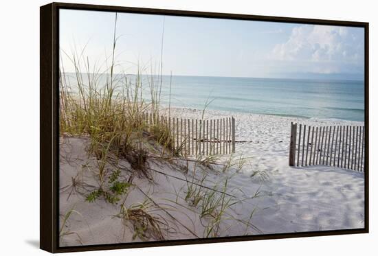 Beautiful Beach at Sunrise-forestpath-Framed Premier Image Canvas