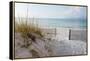 Beautiful Beach at Sunrise-forestpath-Framed Premier Image Canvas