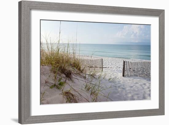 Beautiful Beach at Sunrise-forestpath-Framed Photographic Print