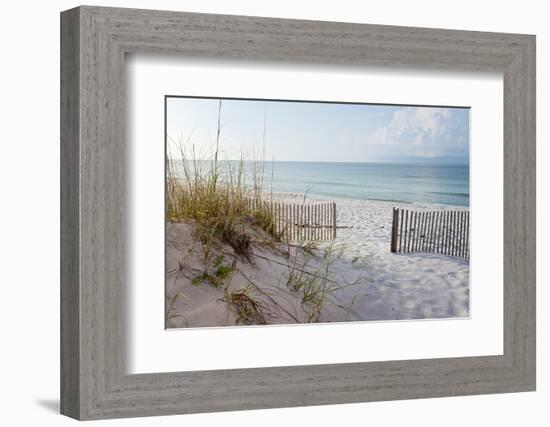 Beautiful Beach at Sunrise-forestpath-Framed Photographic Print