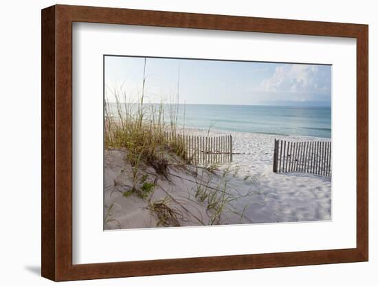 Beautiful Beach at Sunrise-forestpath-Framed Photographic Print