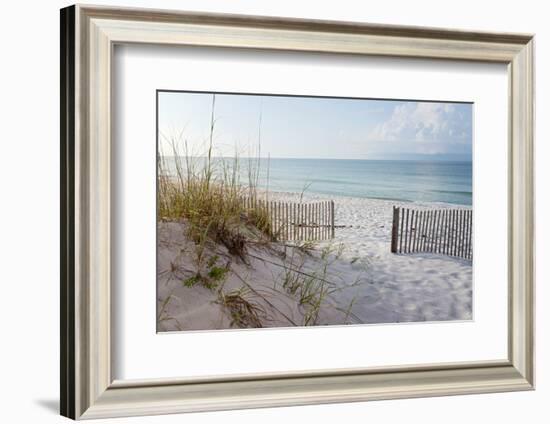 Beautiful Beach at Sunrise-forestpath-Framed Photographic Print