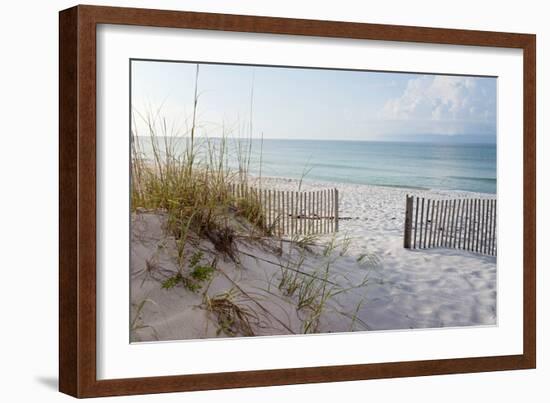 Beautiful Beach at Sunrise-forestpath-Framed Photographic Print