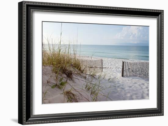 Beautiful Beach at Sunrise-forestpath-Framed Photographic Print