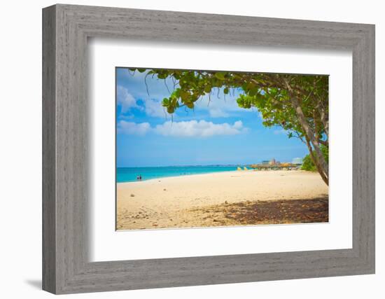 Beautiful Beach in Aruba, Caribbean Islands, Lesser Antilles-mffoto-Framed Photographic Print