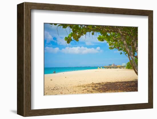 Beautiful Beach in Aruba, Caribbean Islands, Lesser Antilles-mffoto-Framed Photographic Print