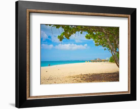 Beautiful Beach in Aruba, Caribbean Islands, Lesser Antilles-mffoto-Framed Photographic Print