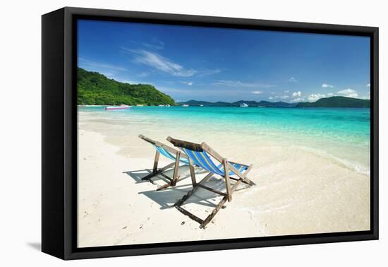 Beautiful Beach Landscape in Thailand-haveseen-Framed Premier Image Canvas