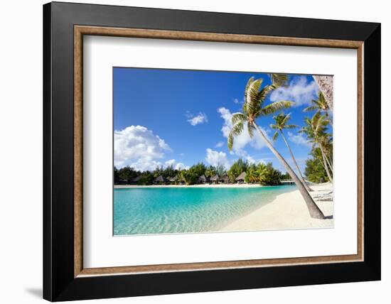 Beautiful Beach on Bora Bora Island in French Polynesia-BlueOrange Studio-Framed Photographic Print