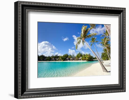 Beautiful Beach on Bora Bora Island in French Polynesia-BlueOrange Studio-Framed Photographic Print