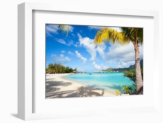 Beautiful Beach on Bora Bora Island in French Polynesia-BlueOrange Studio-Framed Photographic Print