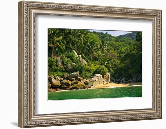 Beautiful Beach on Tropical Pacific Coast of Mexico-elenathewise-Framed Photographic Print