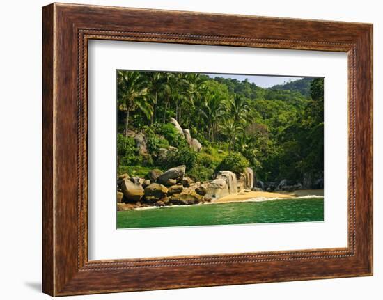 Beautiful Beach on Tropical Pacific Coast of Mexico-elenathewise-Framed Photographic Print