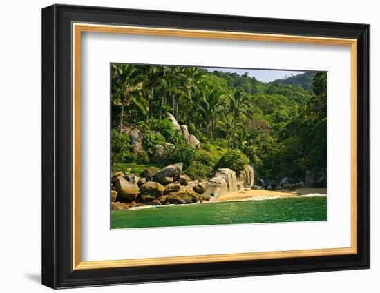 Beautiful Beach on Tropical Pacific Coast of Mexico-elenathewise-Framed Photographic Print