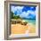 Beautiful Beach Surrounded by Mountains in Cuba-Kamira-Framed Photographic Print