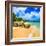 Beautiful Beach Surrounded by Mountains in Cuba-Kamira-Framed Photographic Print