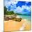 Beautiful Beach Surrounded by Mountains in Cuba-Kamira-Mounted Photographic Print