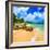 Beautiful Beach Surrounded by Mountains in Cuba-Kamira-Framed Photographic Print