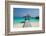 Beautiful Beach with Jetty at Maldives-haveseen-Framed Photographic Print