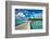 Beautiful Beach with Jetty at Maldives-haveseen-Framed Photographic Print