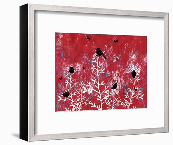 Beautiful Black Birds-Bee Sturgis-Framed Art Print