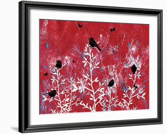 Beautiful Black Birds-Bee Sturgis-Framed Art Print