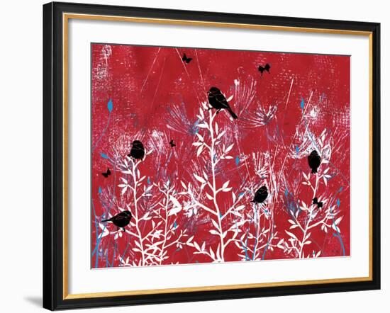 Beautiful Black Birds-Bee Sturgis-Framed Art Print