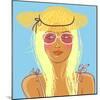 Beautiful Blonde on Vacation-smilewithjul-Mounted Art Print