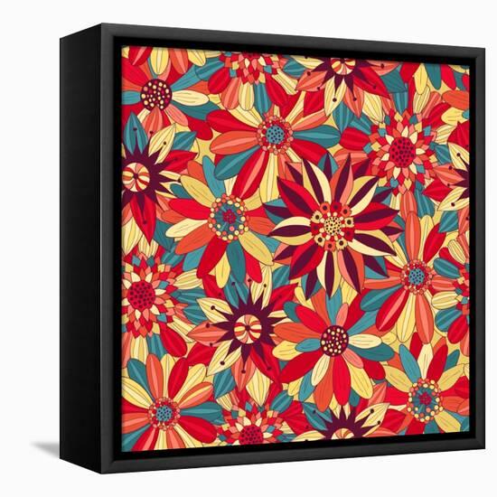 Beautiful Bright Flowers 1-nad_o-Framed Stretched Canvas