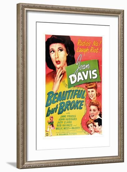 Beautiful But Broke, Joan Davis, Judy Clark, Jane Frazee, 1944-null-Framed Art Print