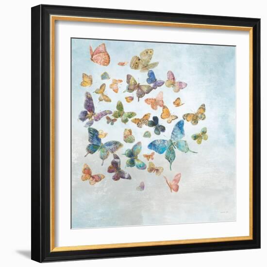 Beautiful Butterflies v3 Sq Light-Danhui Nai-Framed Art Print